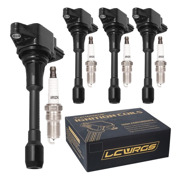 Set of 4 Ignition Coil Pack and Spark Plugs Fits