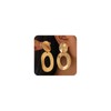 ROSASUENO Chunky Golden Layered Statement Dangle Drop Earrings Exaggerated Geometric
