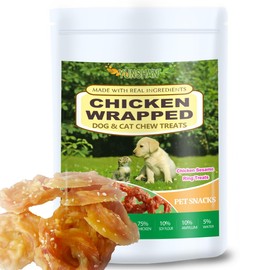 YUNSHAN Pet Chicken Sesame Ring Treats, 10 oz, High Protein Dog and Cat Snack
