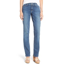 NYDJ Women's Marilyn Straight Leg Jeans with Short Inseam, Lavado Heyburn