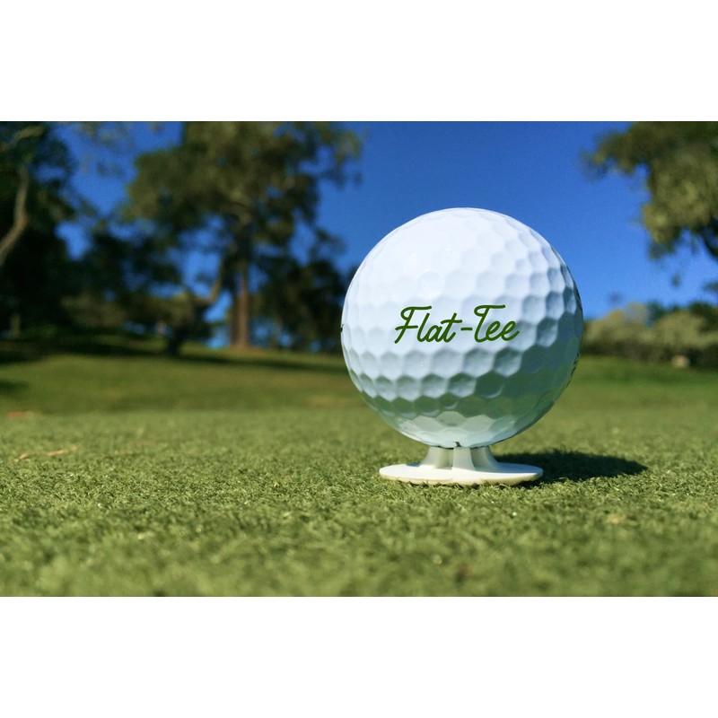 Flat-Tee Golf Tee (1/4" & 3/16" (4.76mm & 6.35mm), Red/White/Blue)