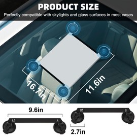 Hossom Starlink Mini Mount - Car Mount for Windows and Glass, Starlink Mini Accessories for Car, Motorhome, Boat and Truck Glass Roof Mount, Powerful Adsorpti