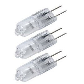 Ex-Pro® 3 Pack - Clear 20w G4 12v 2 Pin Halogen Capsule Bulbs/Lamps 2000hrs