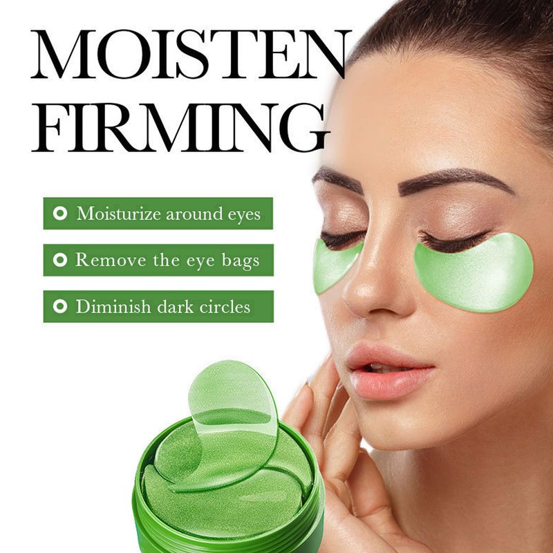 Augenpads, 60PCS Aloe Vera Augenmaske Gegen Augenringe, Collagen Essence Eye