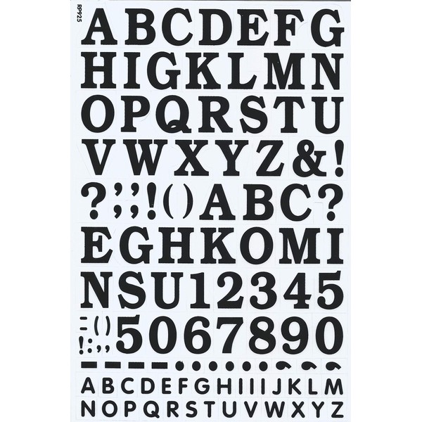 XIAXIN Waterproof PVC Alphabet Number Sticker Set Weatherproof Waterproof Roman