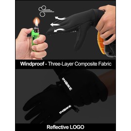 INBIKE Cycling Gloves for Men Winter Thermal Warm and Windproof Touchscreen Women Fleece Multifunction WF709