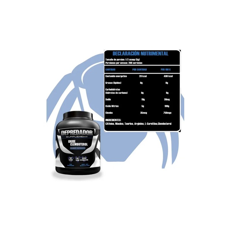 Óxido Nítrico Clembuterol Protein Depredador 1kg