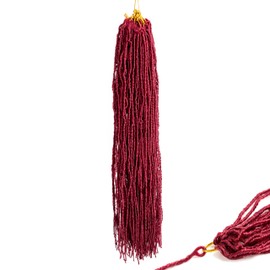 8 Pack Pre-Looped Micro Locs Super Lightweight Mini Fuax Locs Crochet Hair Sisterlocks Synthetic braids Dreadlock Extensions (Bug#, 18 Inch)