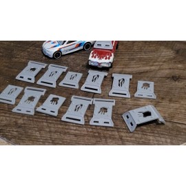 Hot Wheels Complete Bendable window Armor Pack Gray 3d printed. 1/64 scale cars. 12 items