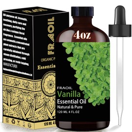 Vanilla Essential Oil, Vanilla Oil 4 Fl Oz 120ML for Diffuser Humidifier Yoga Cleaning DIY Candle Soap Making Perfume Gift for Women Essential Oils