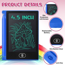 Zhehao 24 Pieces LCD Writing Tablet Bulk Kids Mini Drawing Pad 4.5 Inch Electronic Doodle Board Kids Party Favor Classroom Gift (Blue,Pink,Green,Red)