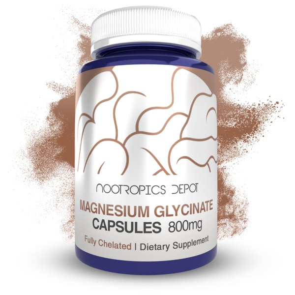 Nootropics Depot Magnesium Glycinate Capsules | 180 Count | Mineral