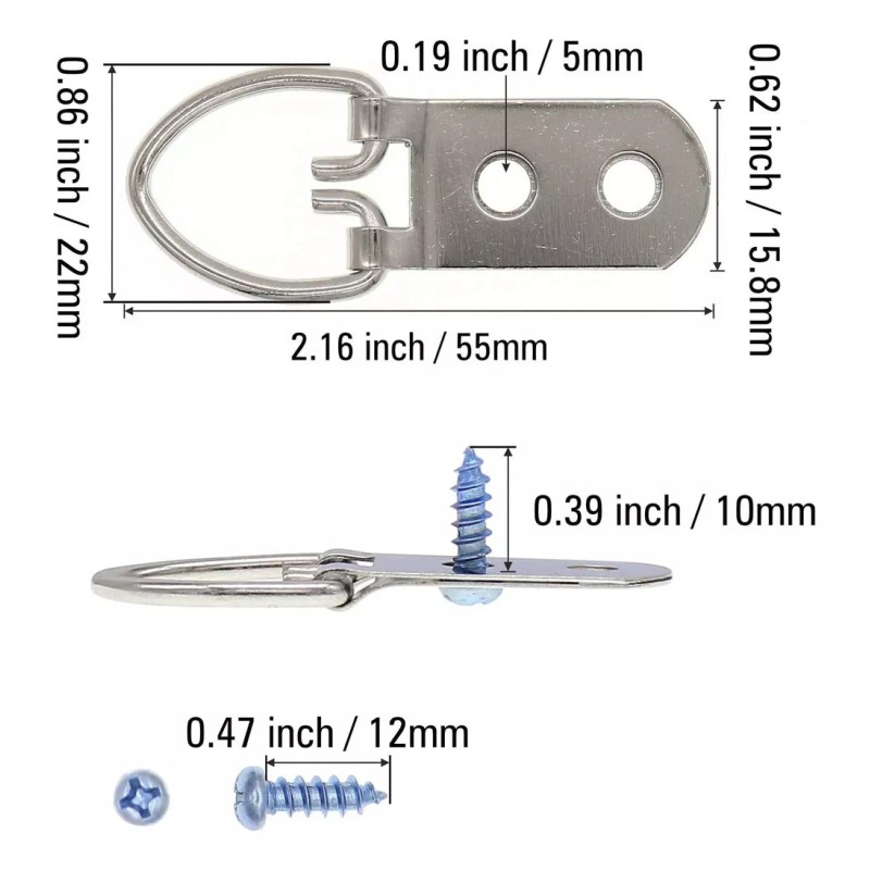 generic 50 Piezas Anillo En D Servicio Pesado Colgadores De