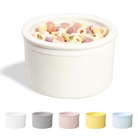 BOWLBOWL Elevated Cat Dog Bowls, 6.5" Wide Raised Cat Food Bowls Whisker Friendly, Anti Vomiting Cat Bowls for Indoor Cats, No Spill Dog Bowl, Made in Korea! (3.9"(h) - White, Square Bowl)