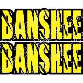 Factory Efx Banshee Rear Fender Graphics Decals Stickers 350 TWIN ATV Quad Custom Yellow 465