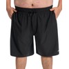 TTZ Mens Big and Tall Swim Trunks 5XL Black