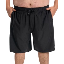 TTZ Mens Big and Tall Swim Trunks 5XL Black