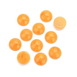 20PCS Yellow Resin Imitation Stone Cabochons Stone Jewelry Round Flat-Back Design No Hole Beads Half Round Charms for Jewelry Making (Dia=10mm)