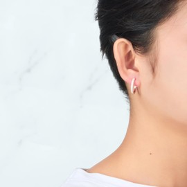 Philip Jones Sterling Silver Crystal Hoop Earrings Created with Zircondia® Crystals