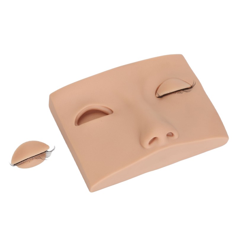 Eyelash Mannequin Head Practice Realistic Half Face Makeup Head Training