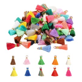 50 Pieces of Tassel Accessories, Colorful Tassel Pendants, Mini Tassels, DIY Accessories, Clothing Accessories, Suitable for Making Key Chains, Jewelry, Bag Charms, Home Accessories