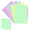 40 Pieces/8 Sets A5 Folder Dividers 6 Holes Loose Leaf