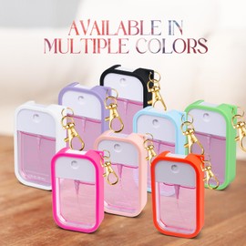 VANEST VANEST Silicone Case Compatible with Touchland Hand Sanitizer Spray, Protective Case with Keychain for Power Mist and Glow Mist 1 fl oz, Hand Sanitizer Spray Accessory (Colourful 1, 3 Pack)