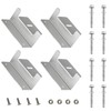 Hicello 4PCS Solar Panel Bracket, Silver Aluminum Z Bracket, Solar