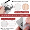 6PCS No Drill Curtain Brackets, Self-Adhesive Rod Holders, Universal Plastic