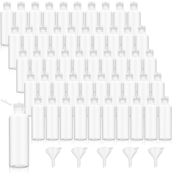 Lainballow 50 Pcs 3.4oz/100ml Plastic Travel Bottles, Leakproof Travel Bottles