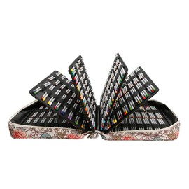 Lbxgap 480 Slots Color Pencil Case - Pencil Holder with Handy Wrap & Zipper, Multilayer Holder for for Watercolor Pens or Markers (Begonia Blue)