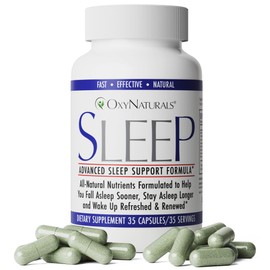 OxyNaturals Sleep All-Natural Formula to Help You Relax, Quickly Fall Asleep, Stay Asleep Longer and Awake Refreshed and Renewed - 30 Servings