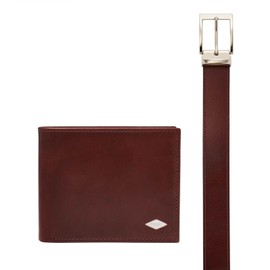 Fossil Mens Ryan Leather Gift Set 4.25" L x 1.02" W x 3.75" H, light brown