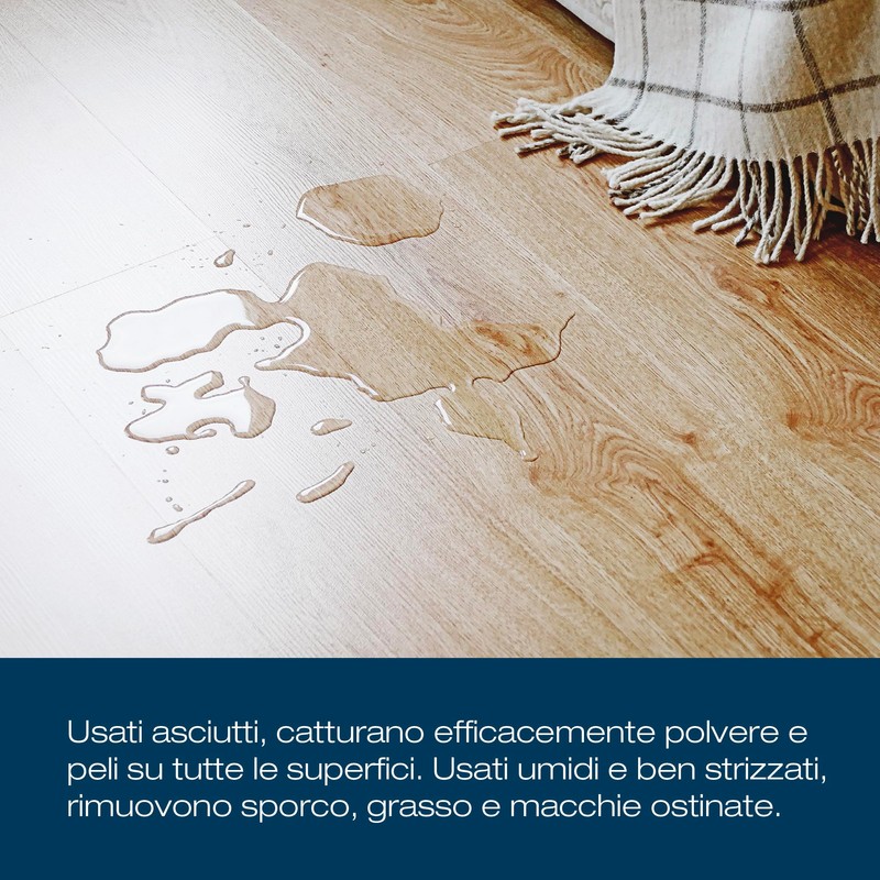 Tonkita | Rotolo Microfibra 20 Panni 30x30 cm, Panni Multiuso