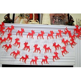 Reindeer Garland, Santa Reindeer, Rudolph Christmas Decoration, Christmas Photo prop, Christmas Decor, Christmas Banner Garland