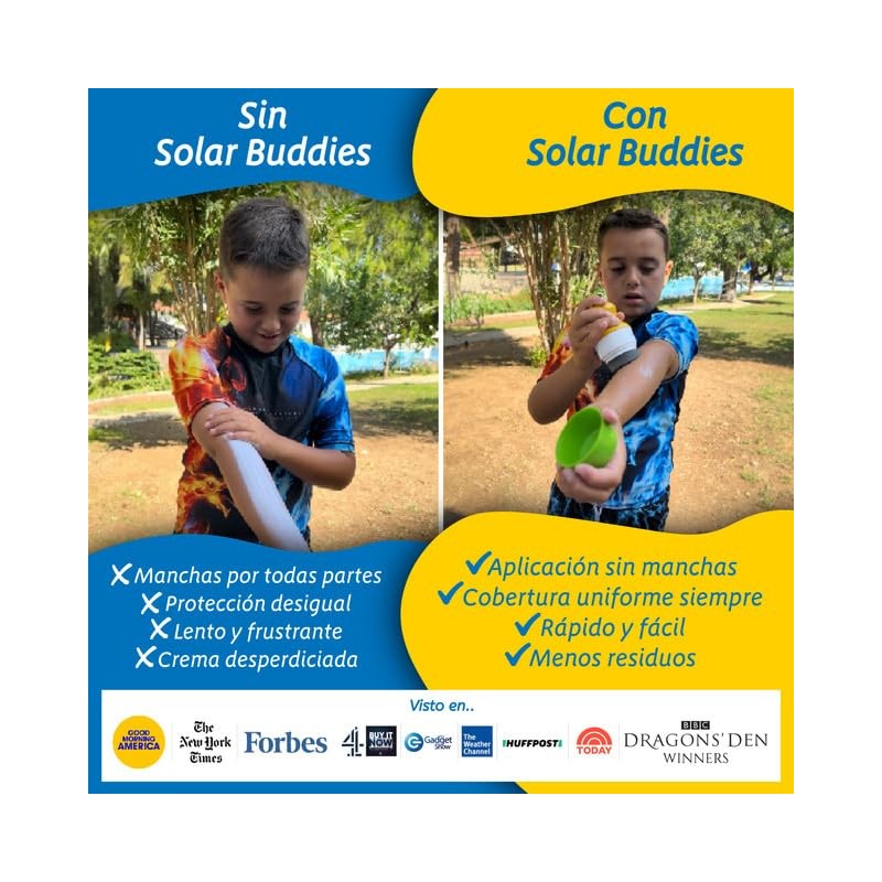 Solar Buddies Sunscreen Applicator - Full Green & Blue Duo-