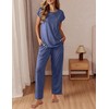 Ekouaer Women's Pajama Sets Cap Sleeve Sleepwear Tops and Long