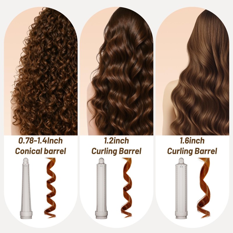 AFDD 1.2in Long Hair Curling Barrel Attachment Compatible with Shark