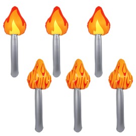 16.93 Inch Inflatable Olympic Torch - 6 Pack Realistic Fake Torch Decorations for Sports Events, Themed Parties & Stage Performances - Durable Torch Prop, Perfect Party Supplies,Group Activity Props