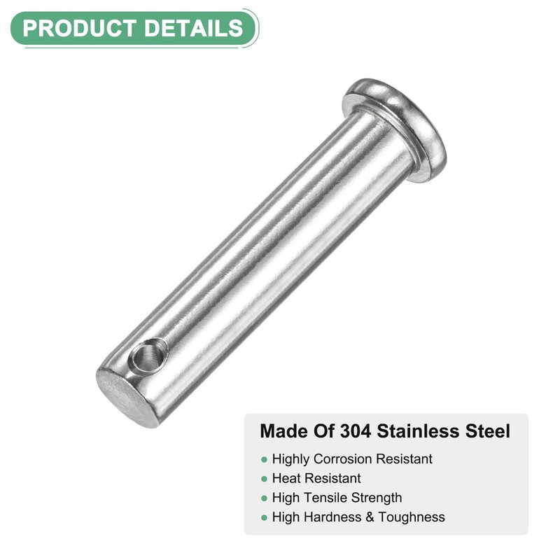 M METERXITY 4-Pack Single Hole Clevis Pins, M10 x 55mm