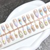 30pcs Handmade Press On Nails Almond Medium Summer Sea 3D