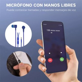 Maíz 5pz Audifonos Alambricos In-ear Jack 3.5mm Manos Libres Pc