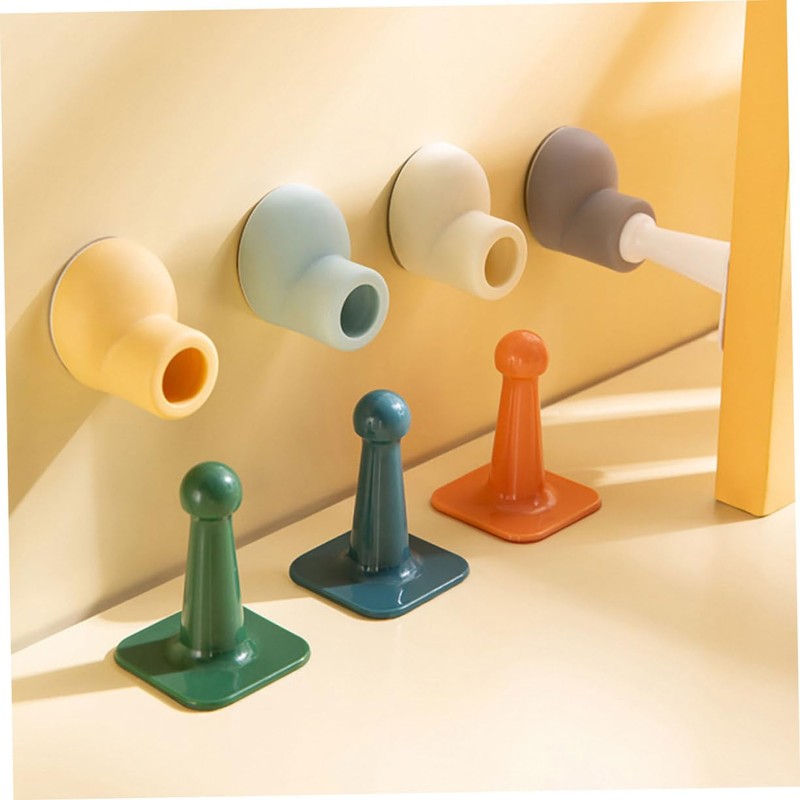 DOITOOL 4Pcs Wall Mounted Door Stopper Cute Heavy Duty Door
