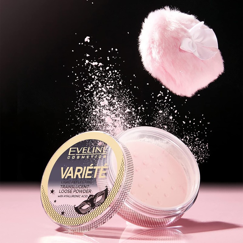 EVELINE COSMETICS Variété Light Reflective, Translucent Loose Powder with Hyaluronic