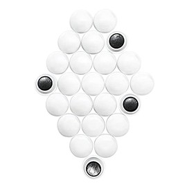 MAGNET Expert Ltd 20 x 7.5mm Small Notice Board/ Planning Magnets for office and Fridge - White (Pack of 24)