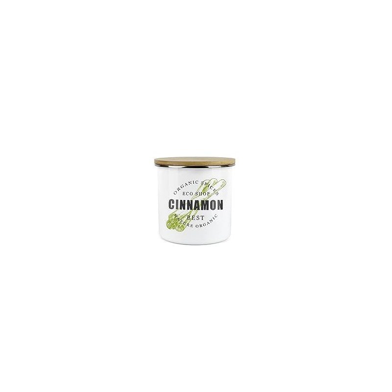 Purely Home Chives Green Herbs Storage Canister - White And