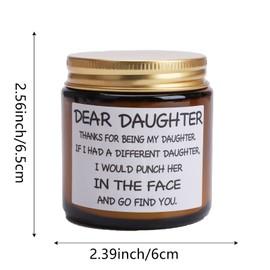 Mothers Day Gifts for Daughter, Daughter Gifts from Mom and Dad, Birthday Gift for Daughter Adult, Daughter Candle for Graduation Wedding