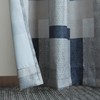 No. 918 Blockade Geometric Blocks Semi-Sheer Grommet Curtain Panel, 40"