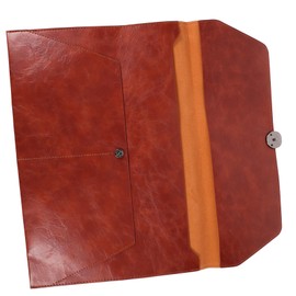Angoily Leather Portfolio Folder Expandable Document Wallet Important Document Organiser for Business Travelers