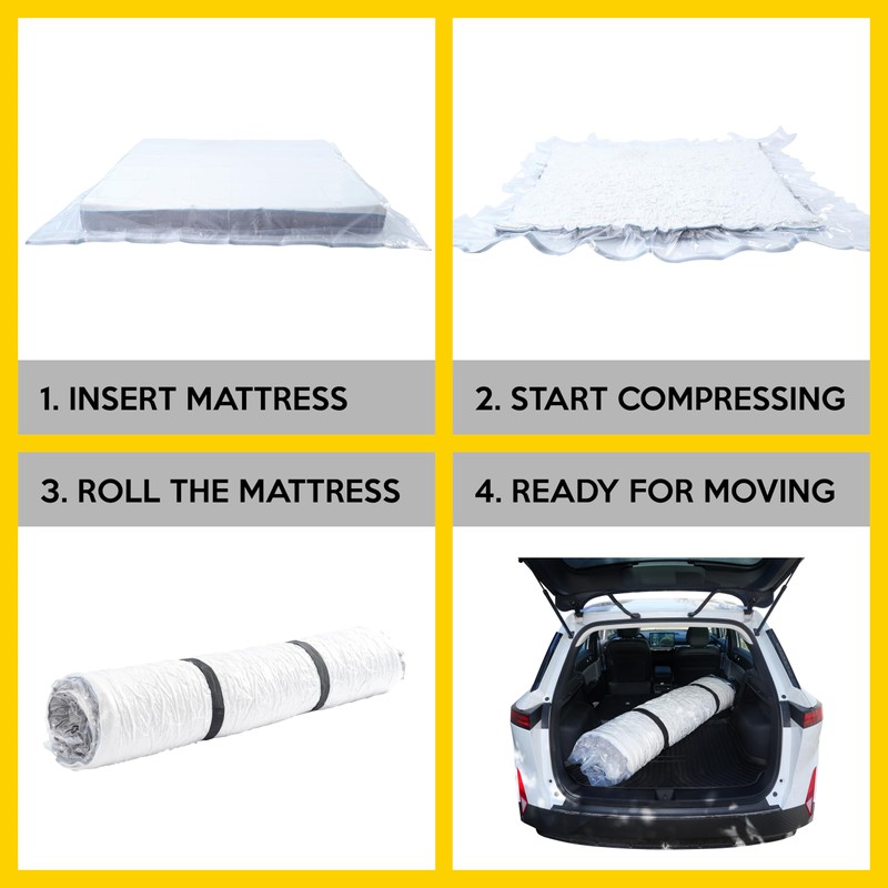 WORKKOOL Vacuum Mattress Bag for moving, Vacuum Sealed Bags for